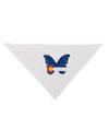 Grunge Colorado Butterfly Flag Dog Bandana 26 Inch-Dog Bandana-TooLoud-White-One-Size-Fits-Most-Davson Sales
