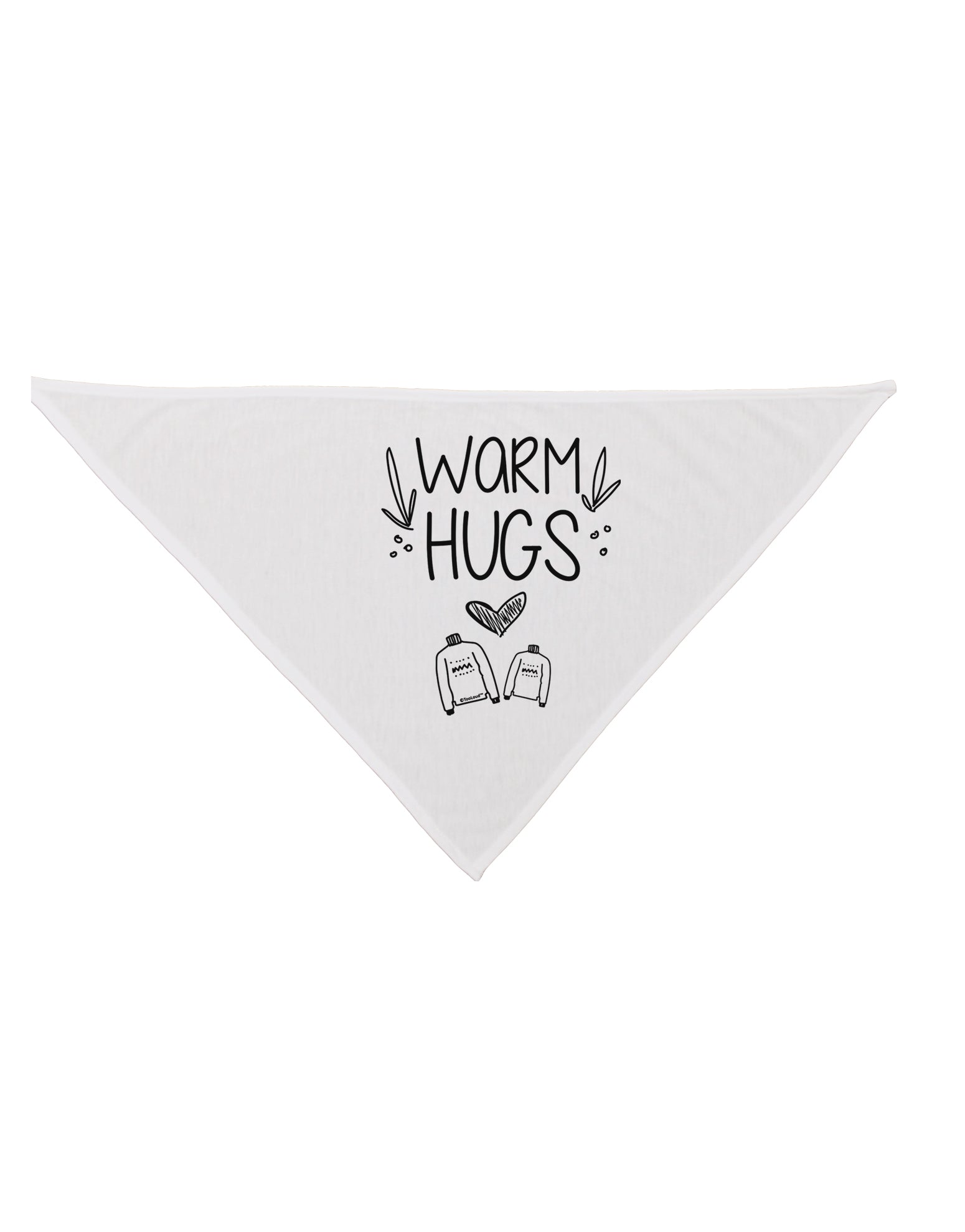 Warm Hugs Dog Bandana 26 Inch-Dog Bandana-TooLoud-White-One-Size-Fits-Most-Davson Sales