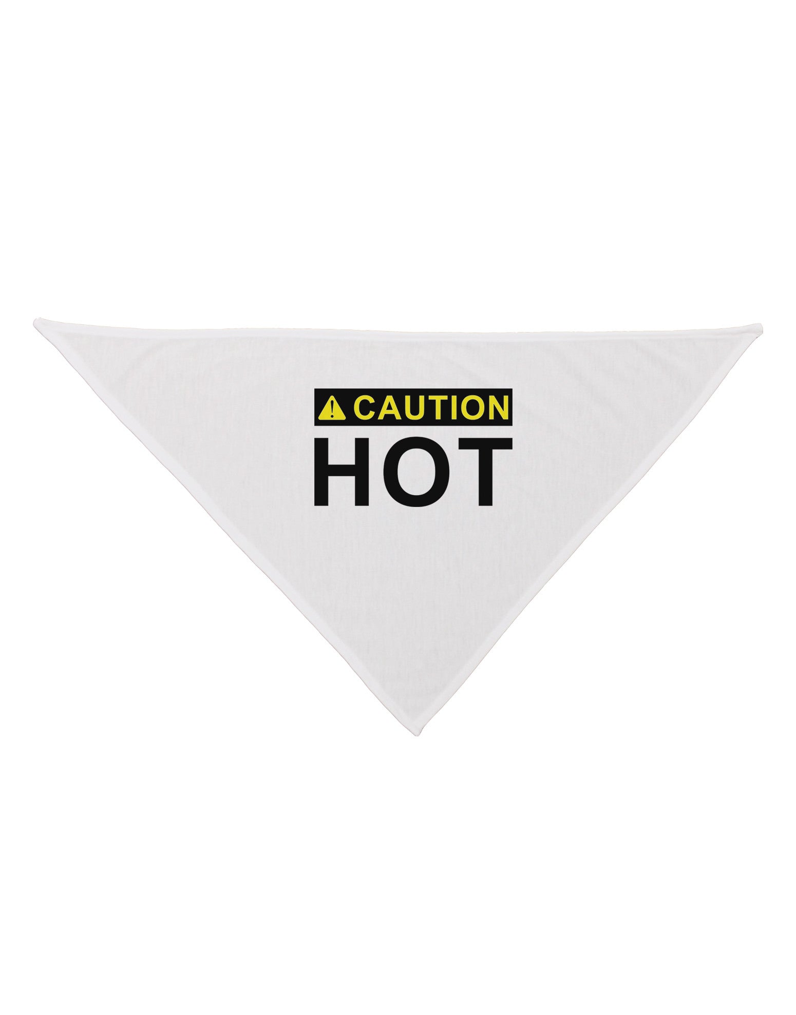Caution Hot Warning Sign Dog Bandana 26-Dog Bandana-TooLoud-White-One-Size-Fits-Most-Davson Sales