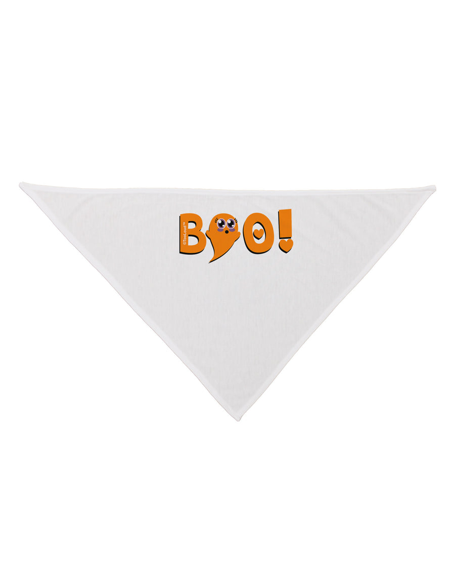 Cute Boo Text Orange Dog Bandana 26-Dog Bandana-TooLoud-White-One-Size-Fits-Most-Davson Sales