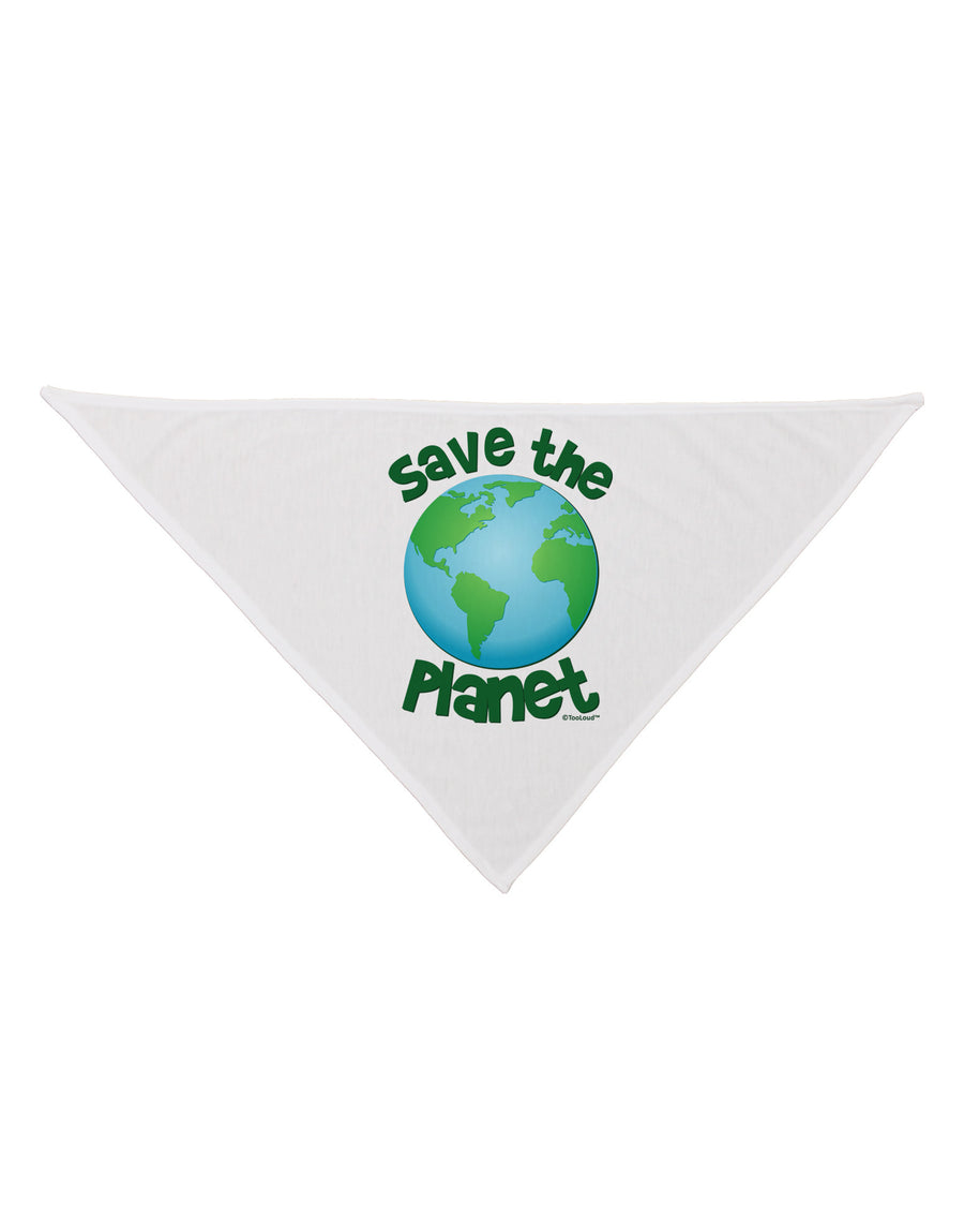 Save the Planet - Earth Dog Bandana 26-Dog Bandana-TooLoud-White-One-Size-Fits-Most-Davson Sales
