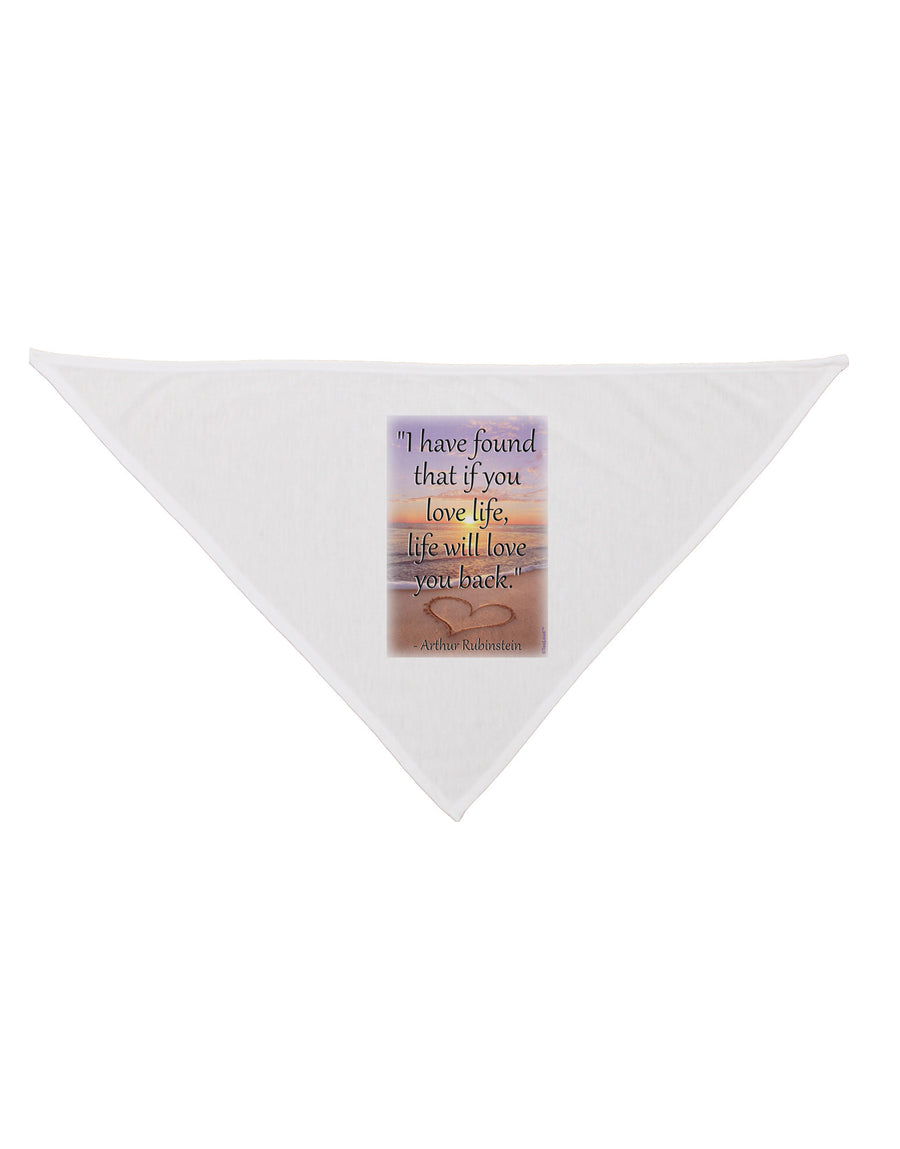 Life Will Love You Back Dog Bandana 26 by TooLoud-Dog Bandana-TooLoud-White-One-Size-Fits-Most-Davson Sales