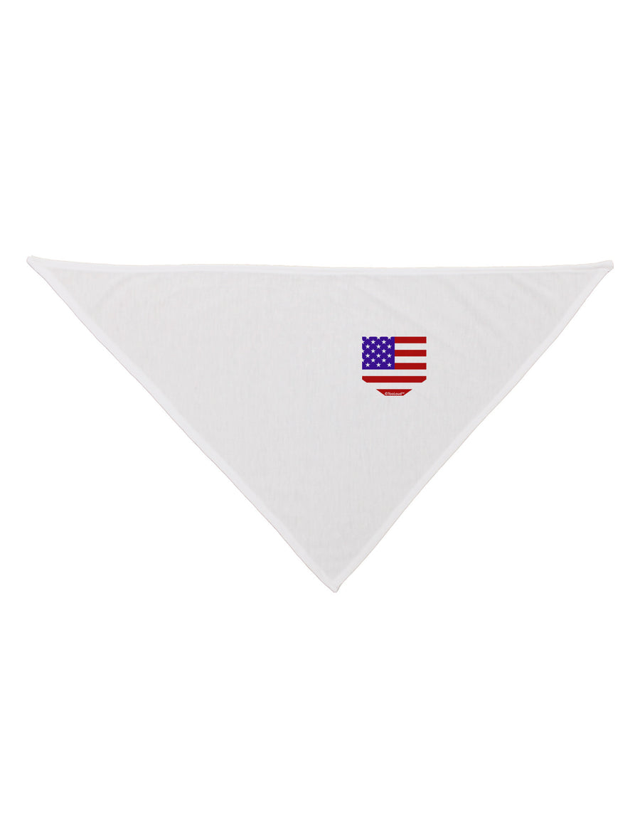 American Flag Faux Pocket Design Dog Bandana 26 by TooLoud-Dog Bandana-TooLoud-White-One-Size-Fits-Most-Davson Sales