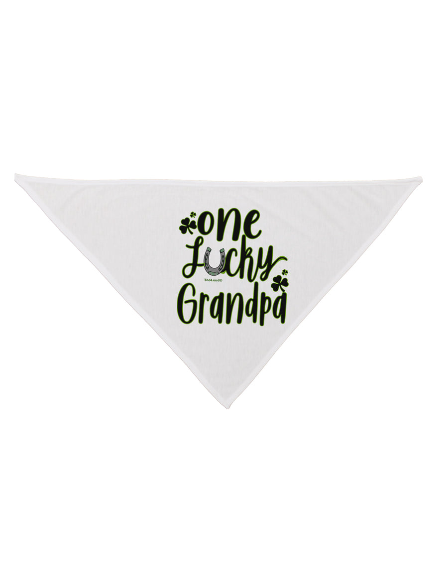 One Lucky Grandpa Shamrock Dog Bandana 26 Inch-Dog Bandana-TooLoud-White-One-Size-Fits-Most-Davson Sales