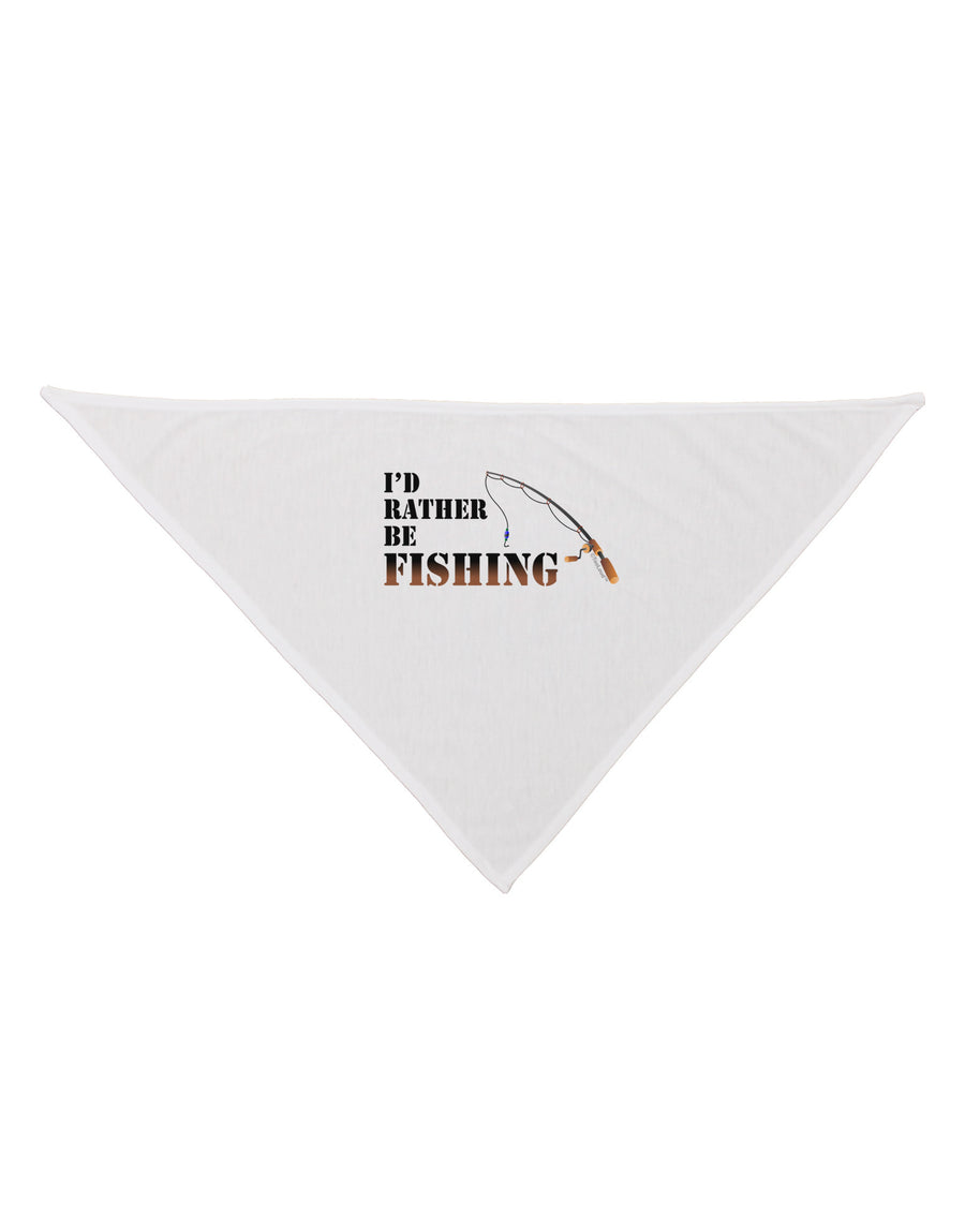 I'd Rather Be Fishing Dog Bandana 26-Dog Bandana-TooLoud-White-One-Size-Fits-Most-Davson Sales