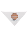Planet Jupiter Earth Text Dog Bandana 26"-Dog Bandana-TooLoud-White-One-Size-Fits-Most-Davson Sales