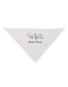 Stethoscope Heartbeat Text Dog Bandana 26-Dog Bandana-TooLoud-White-One-Size-Fits-Most-Davson Sales