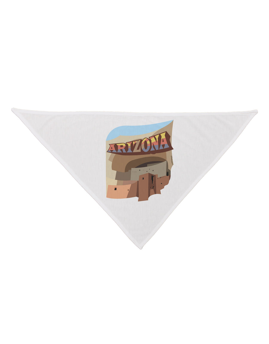 Arizona Montezuma Castle Dog Bandana 26-Dog Bandana-TooLoud-White-One-Size-Fits-Most-Davson Sales