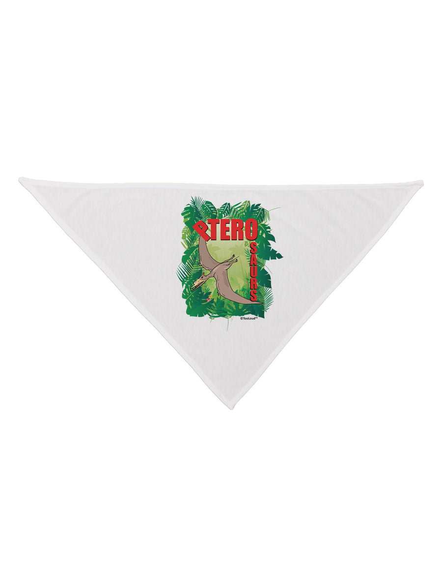 Pterosaurs - With Name Dog Bandana 26 by TooLoud-Dog Bandana-TooLoud-White-One-Size-Fits-Most-Davson Sales