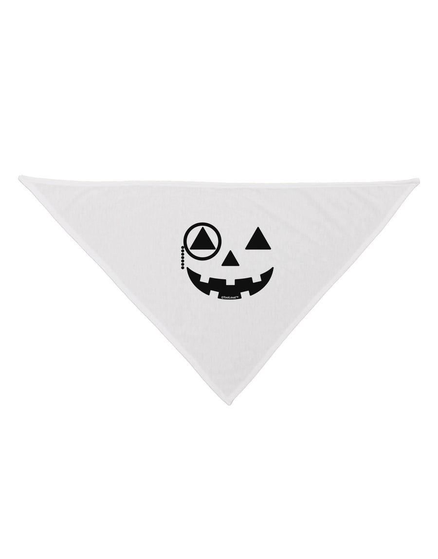 Monocle Jack-o-Lantern B-W Dog Bandana 26-Dog Bandana-TooLoud-White-One-Size-Fits-Most-Davson Sales