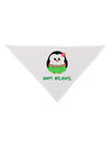 Happy Huladays Christmas Penguin - Red and Green Dog Bandana 26-Dog Bandana-TooLoud-White-One-Size-Fits-Most-Davson Sales