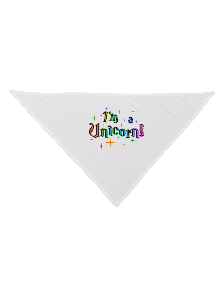 I'm a Unicorn Text Dog Bandana 26-Dog Bandana-TooLoud-White-One-Size-Fits-Most-Davson Sales