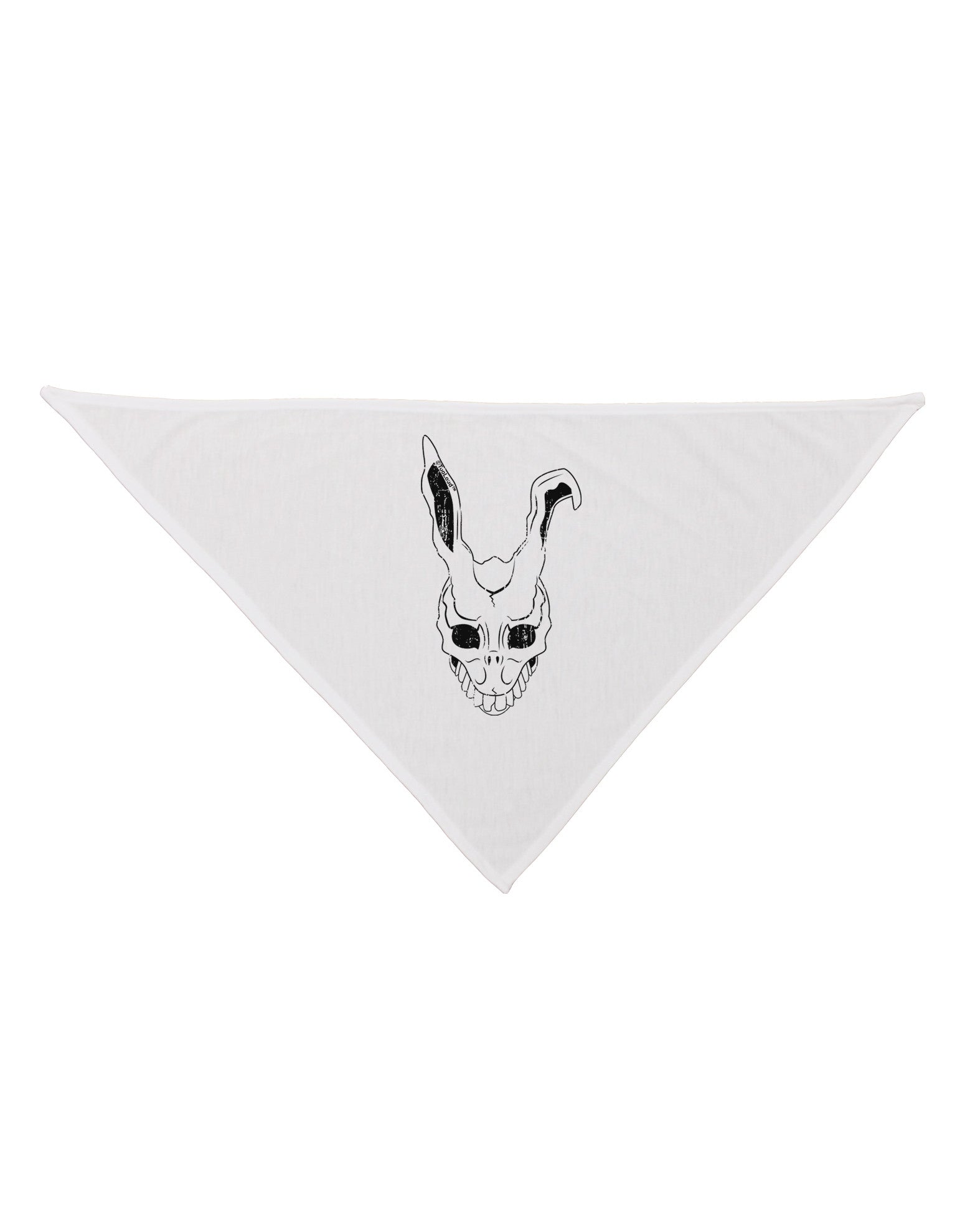 Scary Bunny Face White Distressed Dog Bandana 26-Dog Bandana-TooLoud-White-One-Size-Fits-Most-Davson Sales