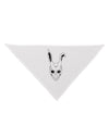 Scary Bunny Face White Distressed Dog Bandana 26-Dog Bandana-TooLoud-White-One-Size-Fits-Most-Davson Sales