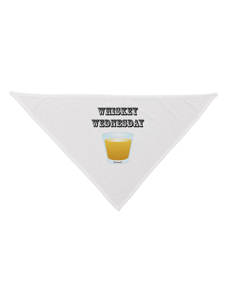 Whiskey Wednesday Design - Text Dog Bandana 26 by TooLoud-Dog Bandana-TooLoud-White-One-Size-Fits-Most-Davson Sales