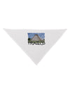 Mexico - Mayan Temple Cut-out Dog Bandana 26"-Dog Bandana-TooLoud-White-One-Size-Fits-Most-Davson Sales