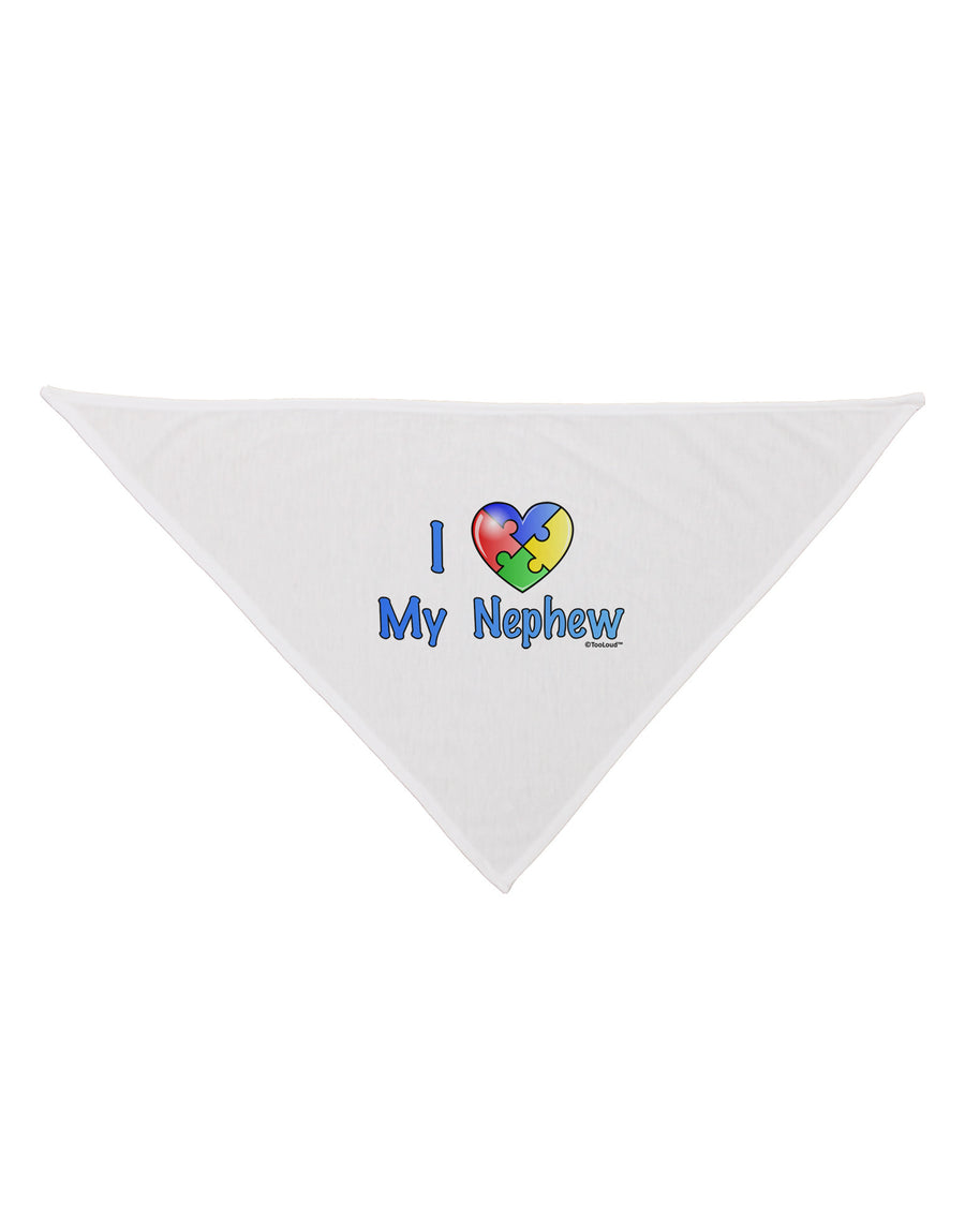 I Heart My Nephew - Autism Awareness Dog Bandana 26 by TooLoud-Dog Bandana-TooLoud-White-One-Size-Fits-Most-Davson Sales