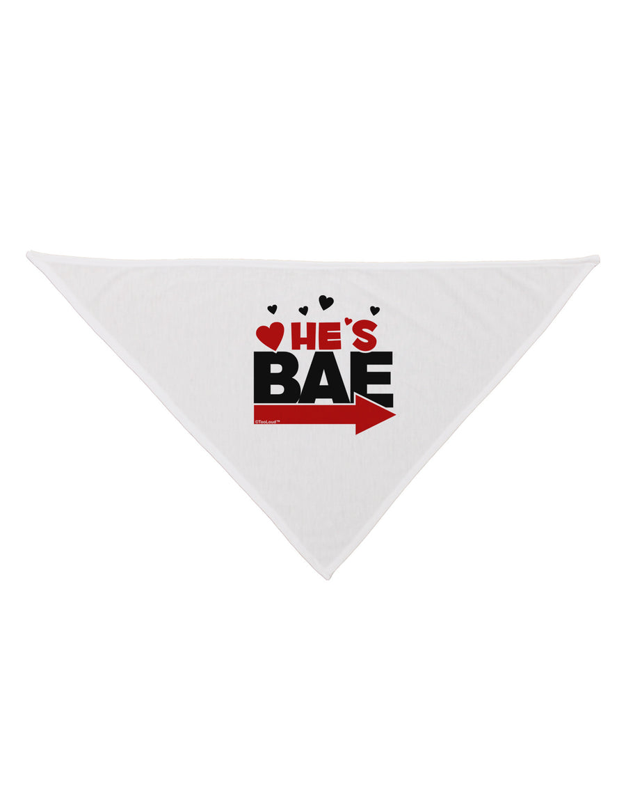 He's BAE - Right Arrow Dog Bandana 26-Dog Bandana-TooLoud-White-One-Size-Fits-Most-Davson Sales