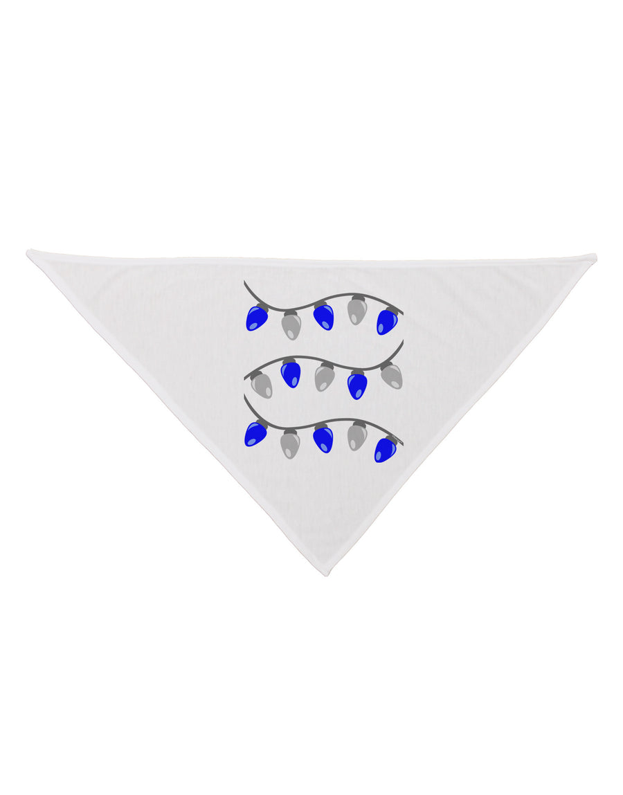 Hanukkah Lights Blue and Silver Dog Bandana 26-Dog Bandana-TooLoud-White-One-Size-Fits-Most-Davson Sales