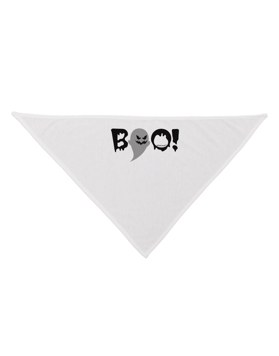 Scary Boo Text Dog Bandana 26-Dog Bandana-TooLoud-White-One-Size-Fits-Most-Davson Sales