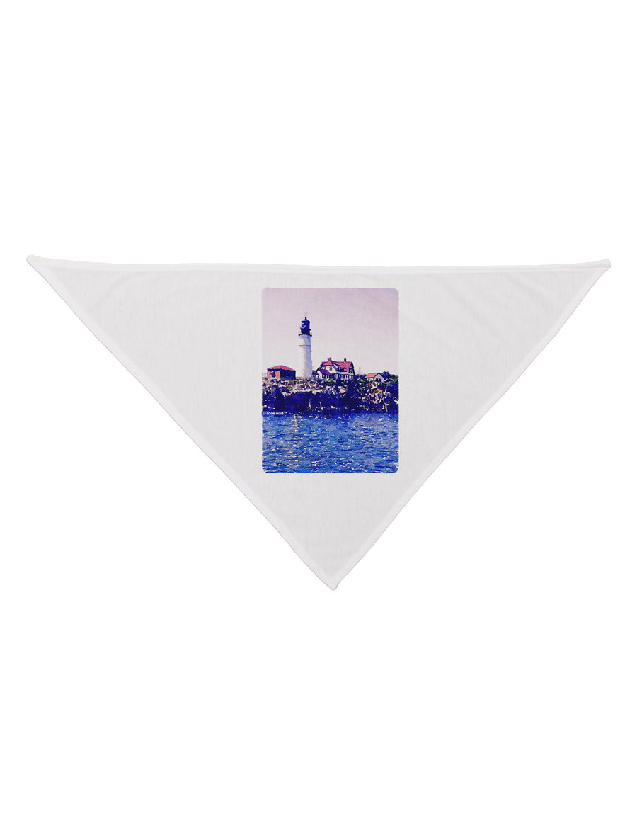 Watercolor Lighthouse 2 Dog Bandana 26-Dog Bandana-TooLoud-White-One-Size-Fits-Most-Davson Sales