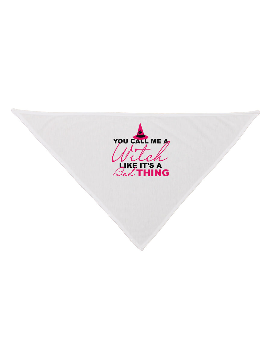 Witch - Bad Thing Text Dog Bandana 26-Dog Bandana-TooLoud-White-One-Size-Fits-Most-Davson Sales