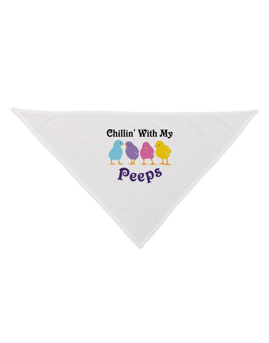 Chillin With My Peeps Dog Bandana 26-Dog Bandana-TooLoud-White-One-Size-Fits-Most-Davson Sales