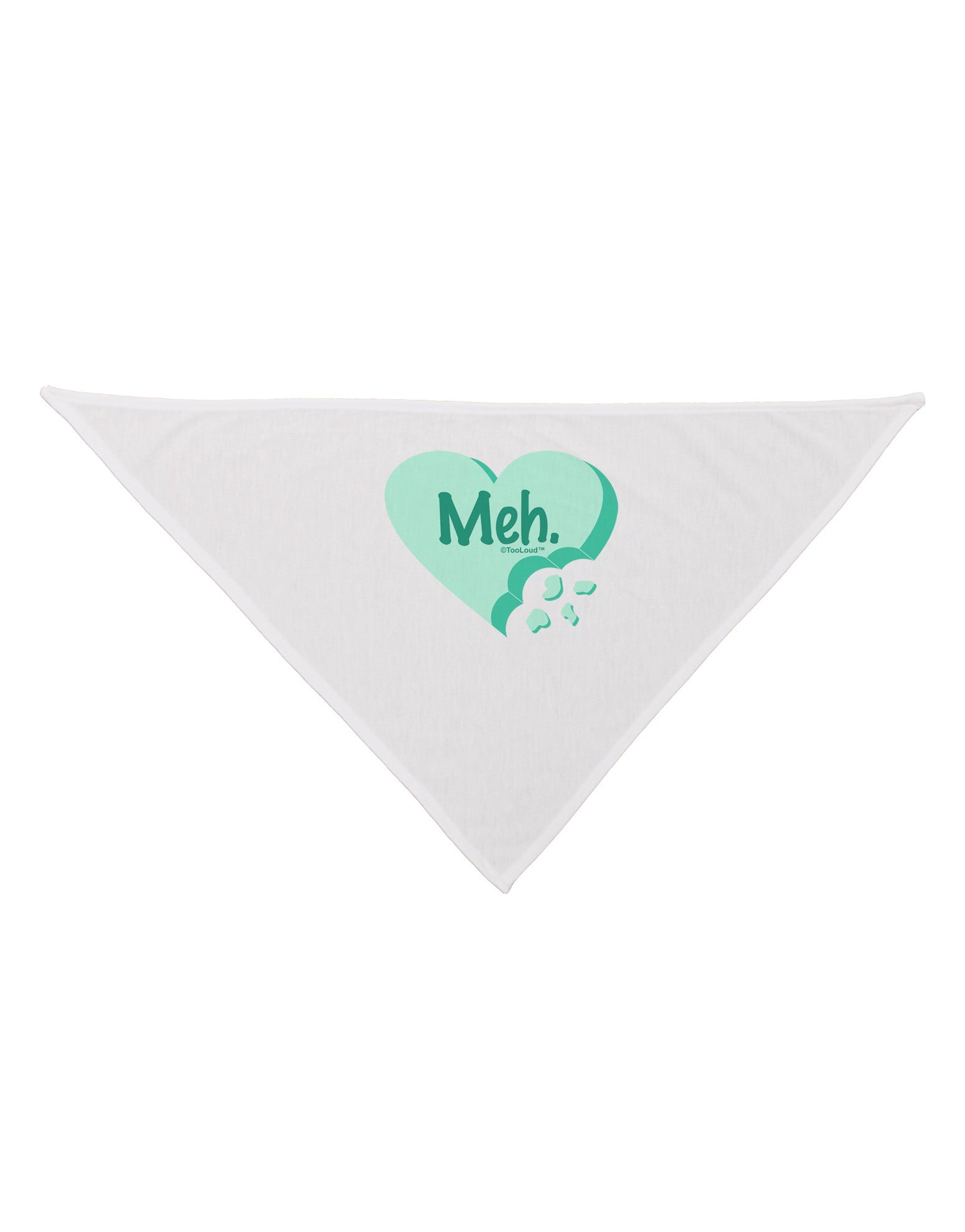 Meh Candy Heart Green - Valentines Day Dog Bandana 26 by TooLoud-Dog Bandana-TooLoud-White-One-Size-Fits-Most-Davson Sales