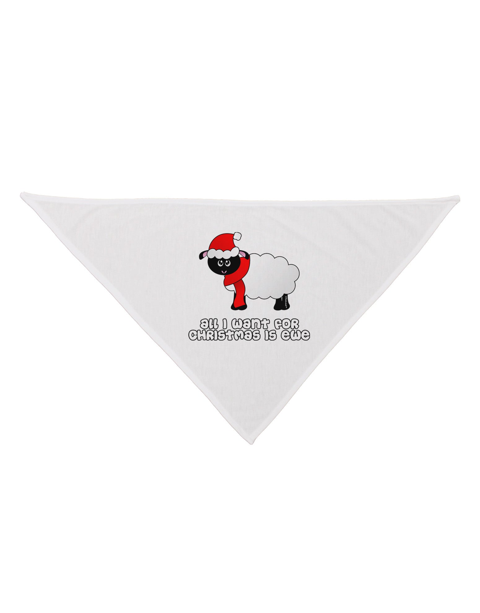 All I Want For Christmas Is Ewe Sheep Dog Bandana 26-Dog Bandana-TooLoud-White-One-Size-Fits-Most-Davson Sales