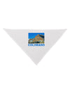 Colorado Snowy Mountains Text Dog Bandana 26-Dog Bandana-TooLoud-White-One-Size-Fits-Most-Davson Sales