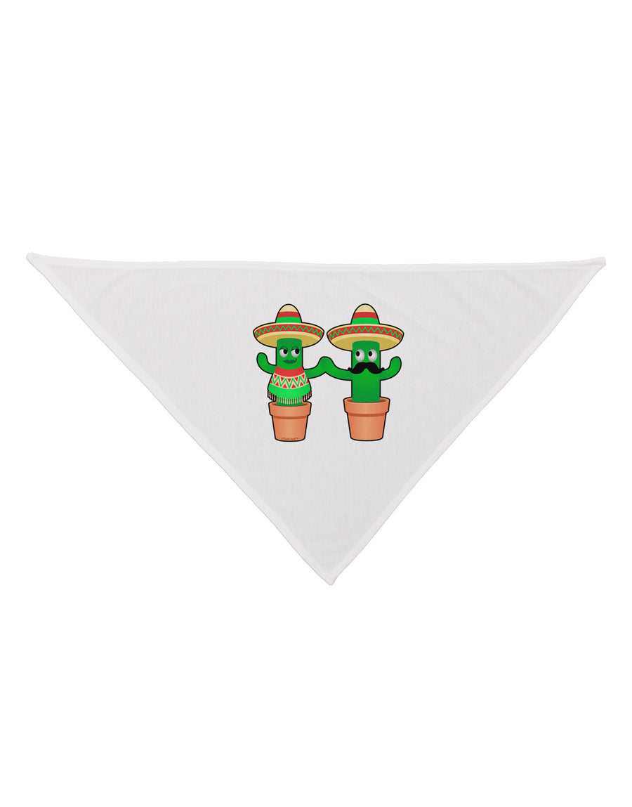 Fiesta Cactus Couple Dog Bandana 26-Dog Bandana-TooLoud-White-One-Size-Fits-Most-Davson Sales