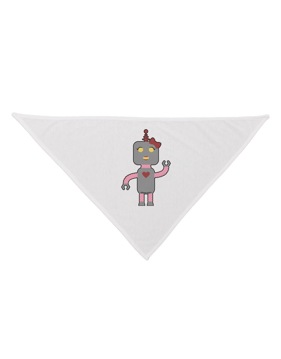 Cute Robot Female Dog Bandana 26-Dog Bandana-TooLoud-White-One-Size-Fits-Most-Davson Sales