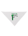 Peace Man Alien Dog Bandana 26-Dog Bandana-TooLoud-White-One-Size-Fits-Most-Davson Sales