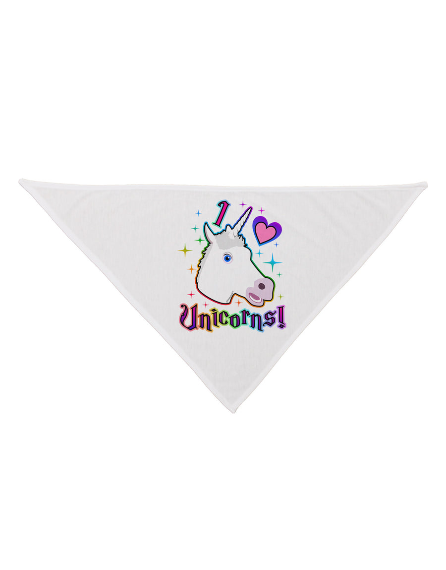 I love Unicorns Dog Bandana 26-Dog Bandana-TooLoud-White-One-Size-Fits-Most-Davson Sales