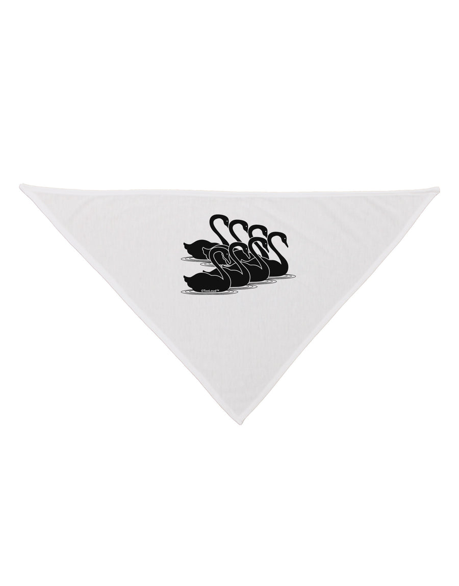 Seven Swans A Swimming Dog Bandana 26-Dog Bandana-TooLoud-White-One-Size-Fits-Most-Davson Sales