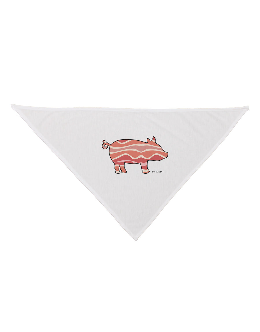 Bacon Pig Silhouette Dog Bandana 26 by TooLoud-Dog Bandana-TooLoud-White-One-Size-Fits-Most-Davson Sales