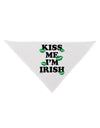 Kiss Me I'm Irish - Green Kisses Dog Bandana 26 by TooLoud-Dog Bandana-TooLoud-White-One-Size-Fits-Most-Davson Sales