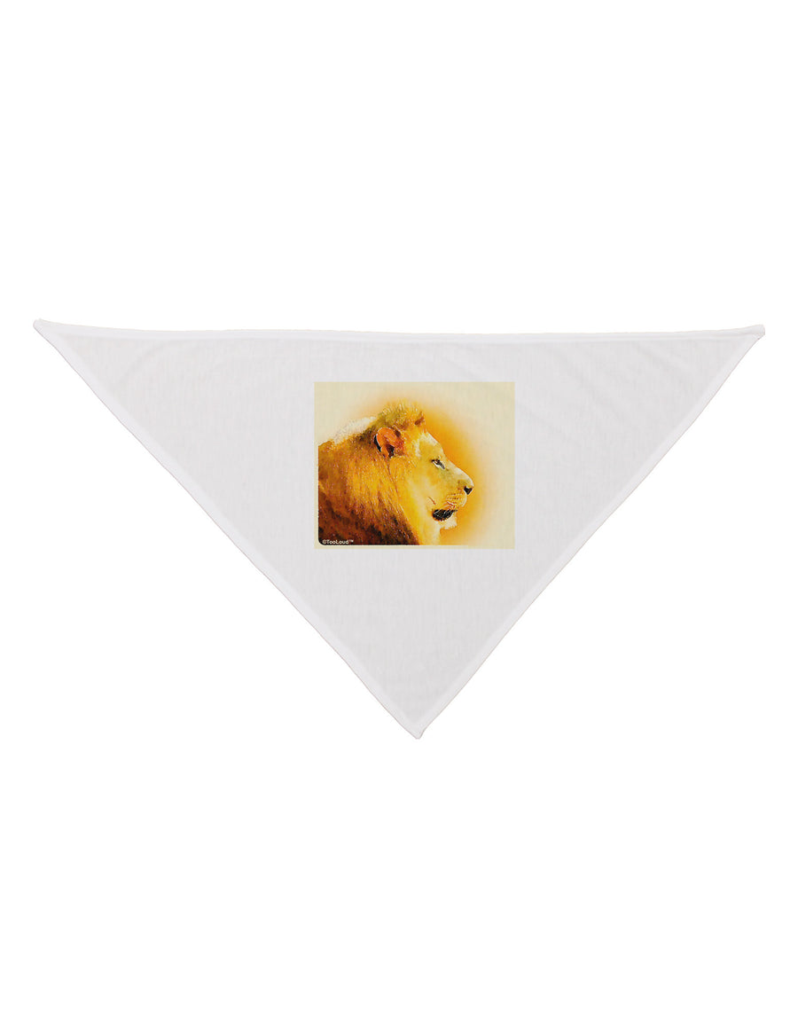 Lion Watercolor 3 Dog Bandana 26-Dog Bandana-TooLoud-White-One-Size-Fits-Most-Davson Sales