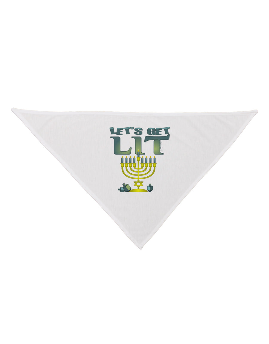 Let's Get Lit Menorah Dog Bandana 26-Dog Bandana-TooLoud-White-One-Size-Fits-Most-Davson Sales