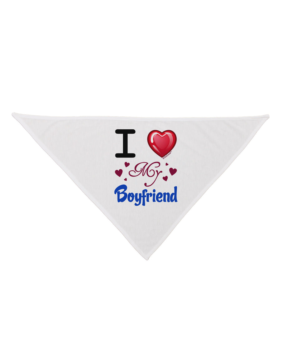 I Love Heart My Boyfriend Dog Bandana 26-Dog Bandana-TooLoud-White-One-Size-Fits-Most-Davson Sales