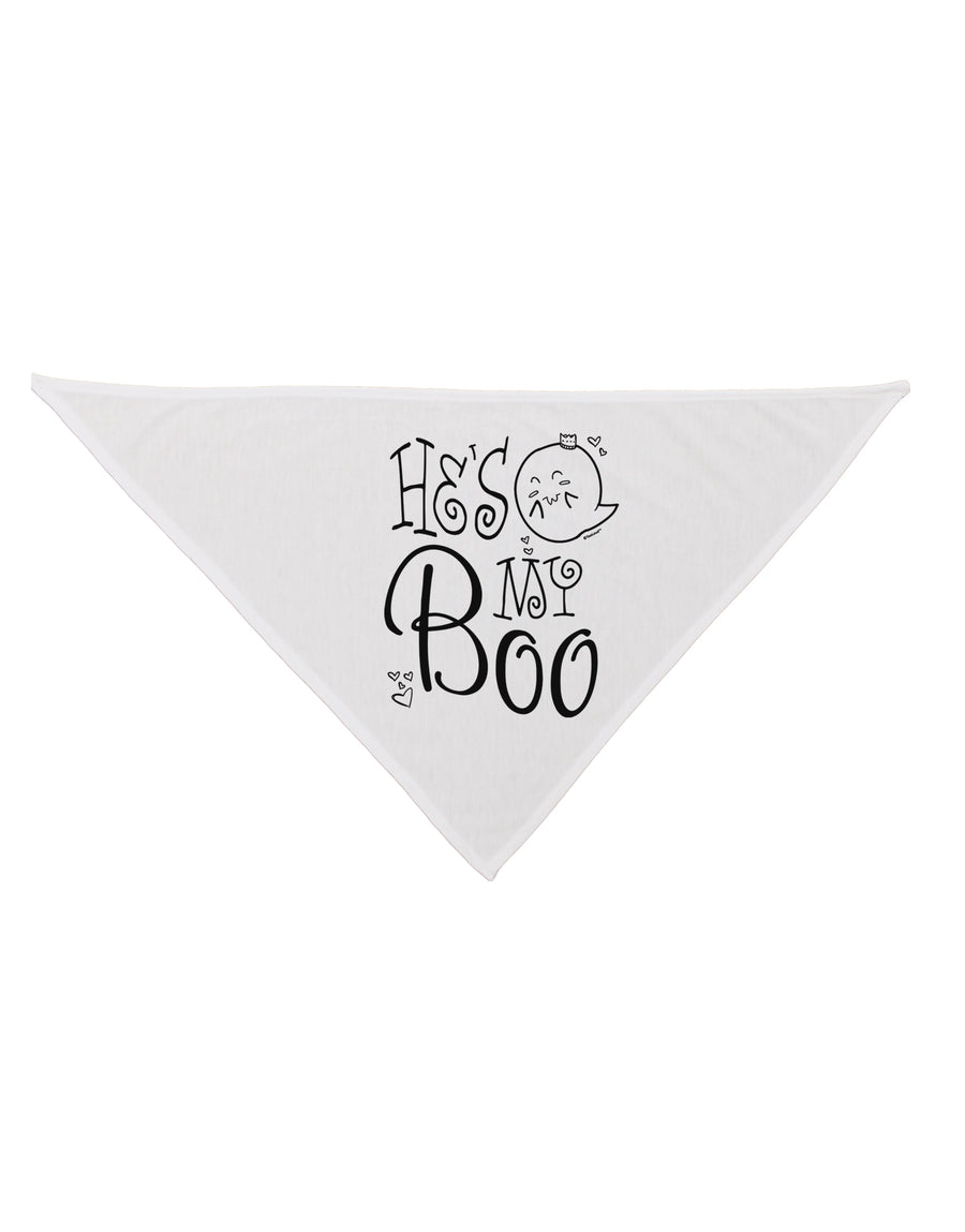 He's My Boo Dog Bandana 26 Inch-Dog Bandana-TooLoud-White-One-Size-Fits-Most-Davson Sales