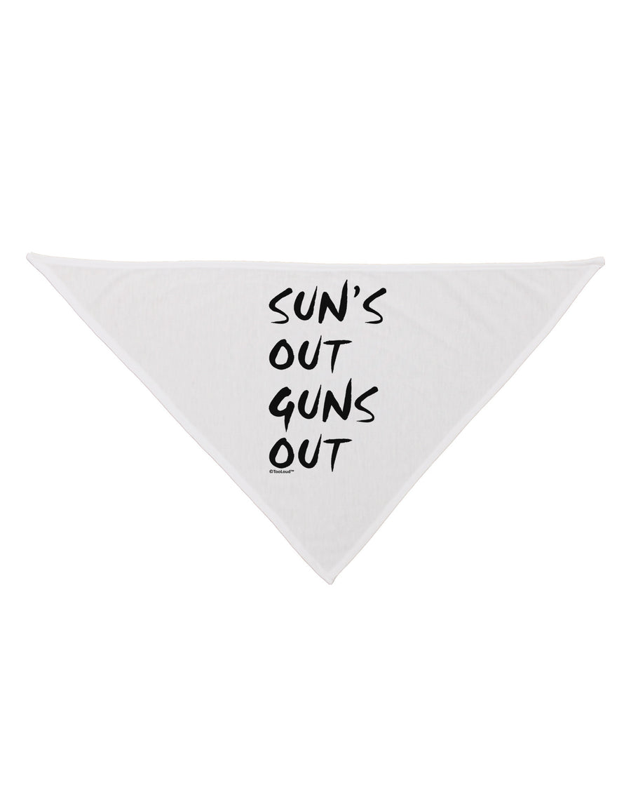 Suns Out Guns Out Dog Bandana 26-Dog Bandana-TooLoud-White-One-Size-Fits-Most-Davson Sales