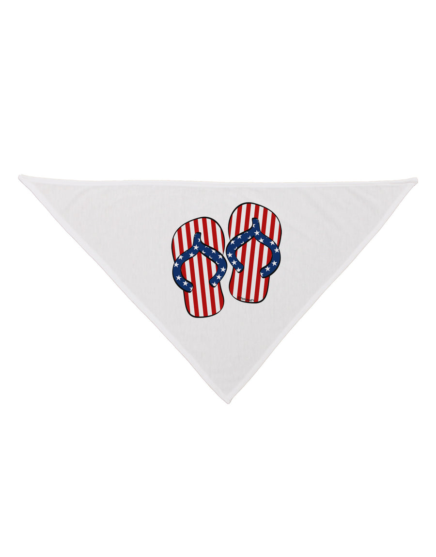 Stars and Stripes Flip Flops Dog Bandana 26-Dog Bandana-TooLoud-White-One-Size-Fits-Most-Davson Sales