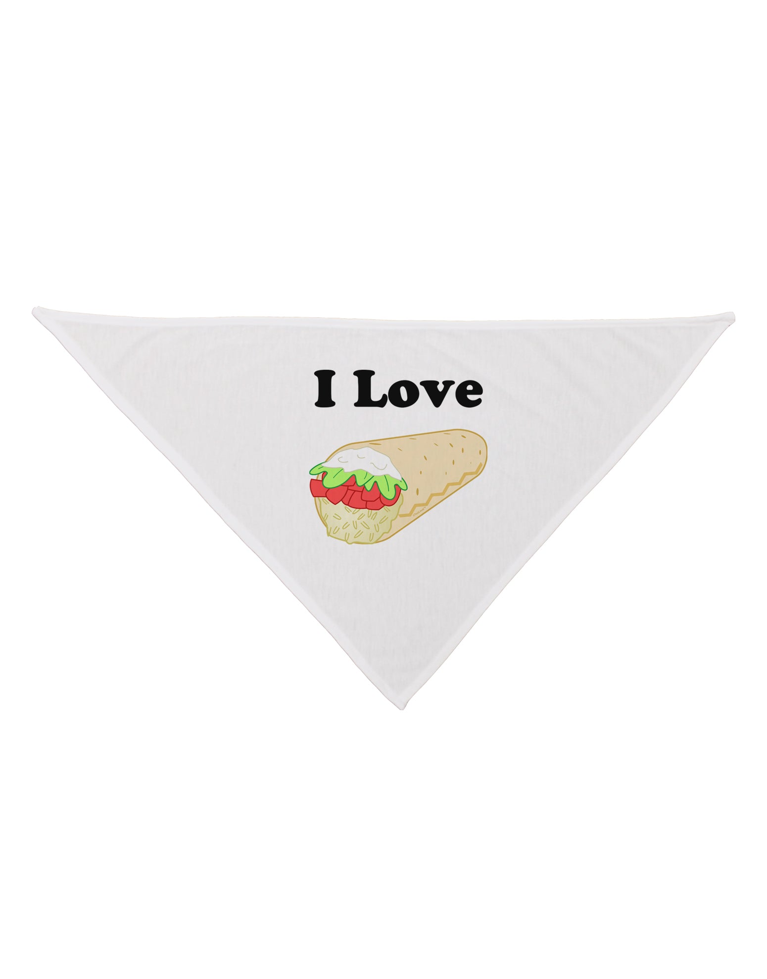I Love Burritos - Funny Food Dog Bandana 26-Dog Bandana-TooLoud-White-One-Size-Fits-Most-Davson Sales