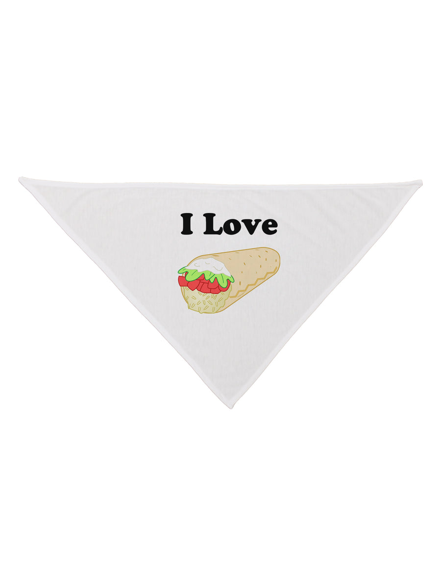 I Love Burritos - Funny Food Dog Bandana 26-Dog Bandana-TooLoud-White-One-Size-Fits-Most-Davson Sales