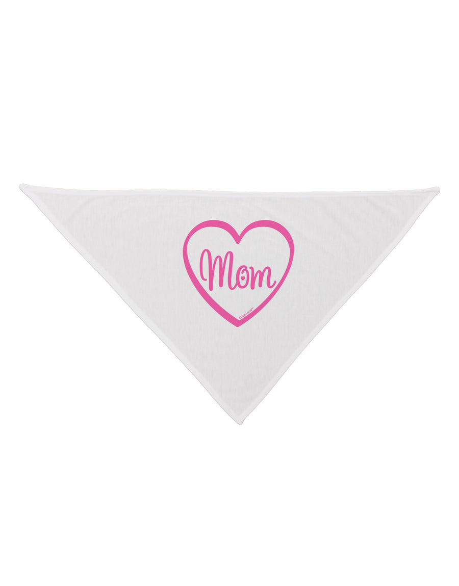 Mom Heart Design - Pink Dog Bandana 26 by TooLoud-Dog Bandana-TooLoud-White-One-Size-Fits-Most-Davson Sales