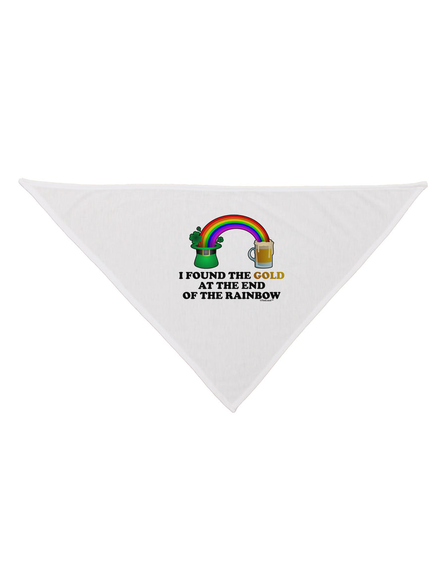 End Of The Rainbow Text Dog Bandana 26-Dog Bandana-TooLoud-White-One-Size-Fits-Most-Davson Sales