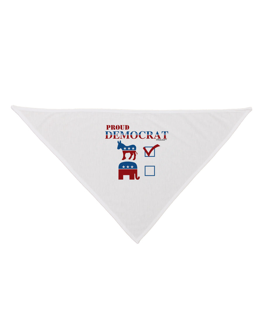 Proud Democrat Checkmark Dog Bandana 26-Dog Bandana-TooLoud-White-One-Size-Fits-Most-Davson Sales