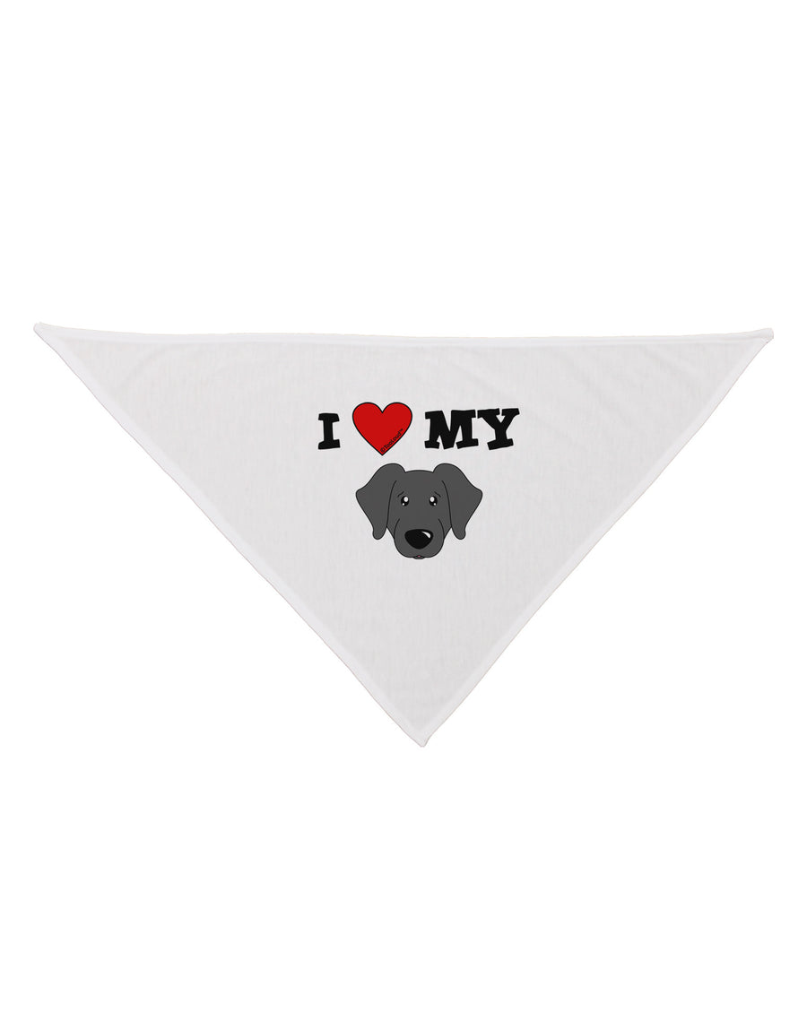 I Heart My - Cute Black Labrador Retriever Dog Dog Bandana 26 by TooLoud-Dog Bandana-TooLoud-White-One-Size-Fits-Most-Davson Sales