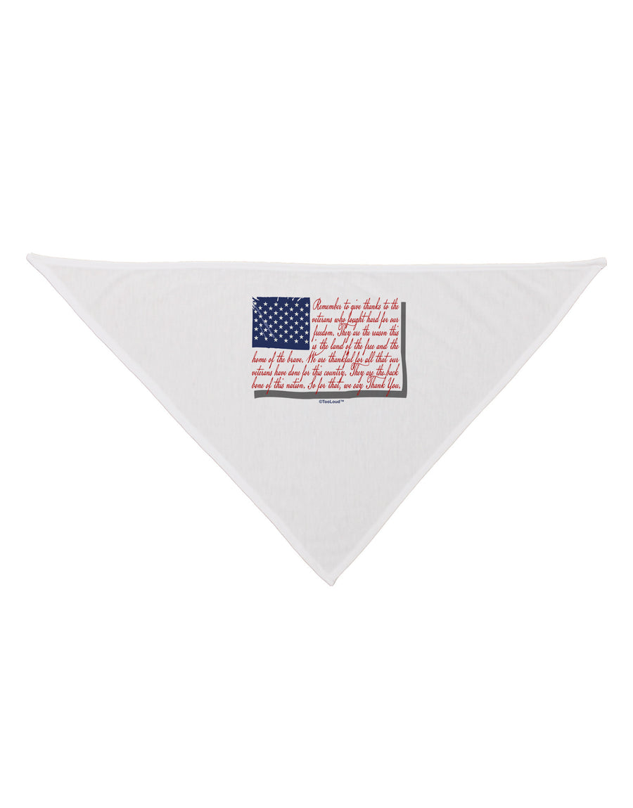 Veterans Scripted Flag Dog Bandana 26-Dog Bandana-TooLoud-White-One-Size-Fits-Most-Davson Sales